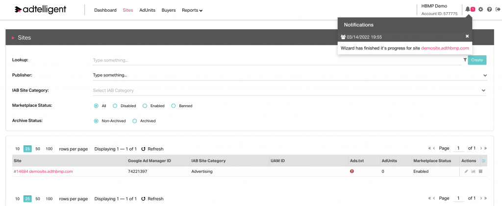 Automatic scrapper for header bidding ad unites on adtelligent header bidding platform
