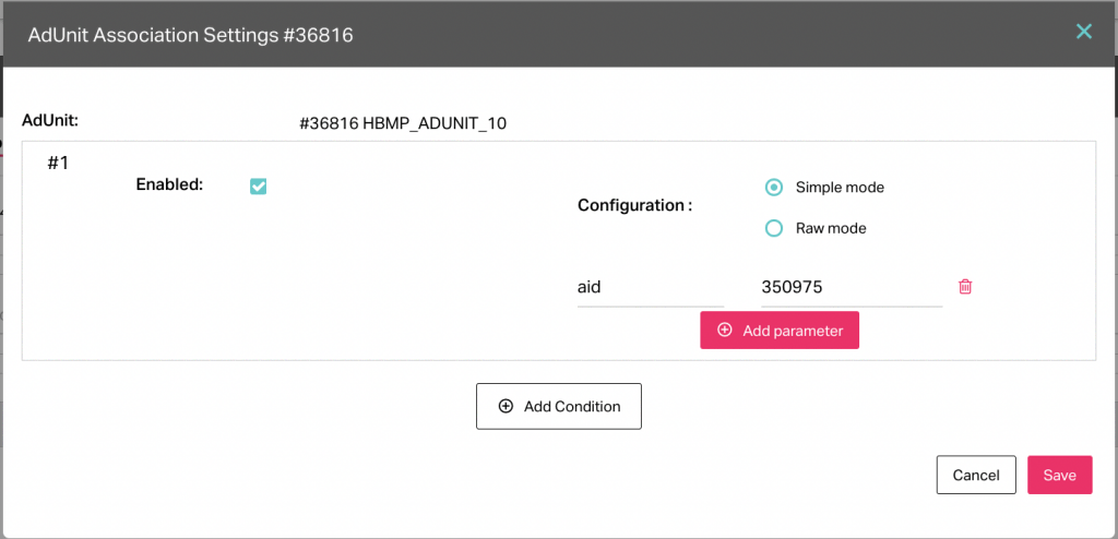 Ad Unit configurations in header bidding wrapper