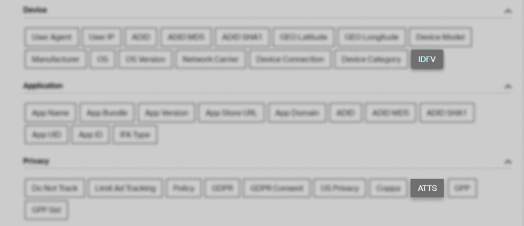 IDFV and ATTS Macros