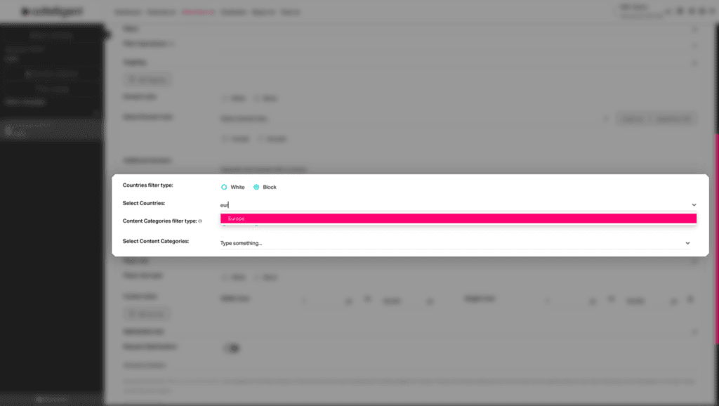 Campaign/Source Settings - SSP product updates